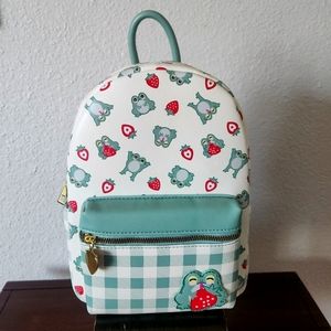 Frog and Strawberries Mini Backpack